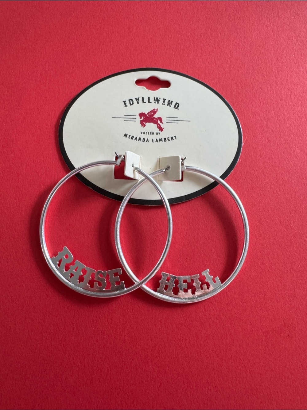 2” Idyllwind Silver 'Raise Hell' Hoop Earrings